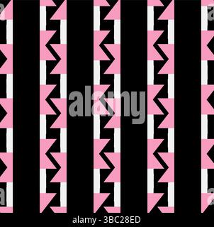 Abstract Seamless Geometric pattern. Colorful geometrical art of shapes. stripes pattern vector design for fashion, fabric, textiles print, background Stock Vector