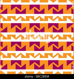 Abstract Seamless Geometric pattern. Colorful geometrical art of shapes. stripes pattern vector design for fashion, fabric, textiles print, background Stock Vector