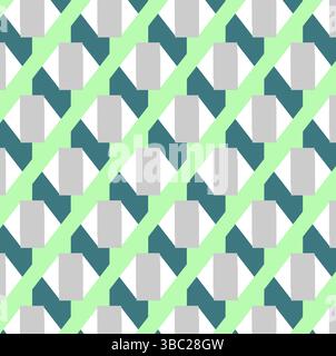 3d Abstract Seamless colorful hexagon pattern Vector. Geometric ethnic oriental hexagonal art pattern. Design for background, wallpaper, flooring. Stock Vector
