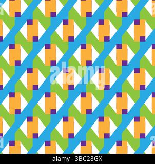 3d Abstract Seamless colorful hexagon pattern Vector. Geometric ethnic oriental hexagonal art pattern. Design for background, wallpaper, flooring. Stock Vector