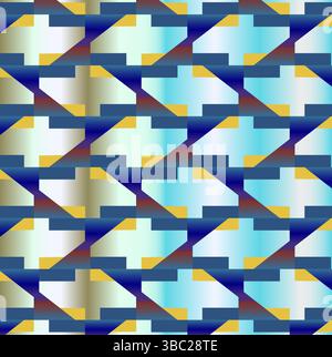 Abstract Seamless Geometric pattern. Colorful geometrical art of shapes. stripes pattern vector design for fashion, fabric, textiles print, background Stock Vector