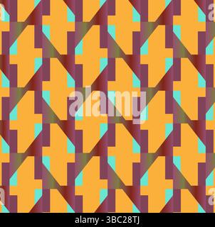 Abstract Seamless Geometric pattern. Colorful geometrical art of shapes. stripes pattern vector design for fashion, fabric, textiles print, background Stock Vector