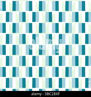 Abstract Seamless Geometric pattern. Colorful box stripe wallpaper. rectangular tile pattern vector art. Design for flooring, fashion, fabric Pottery. Stock Vector