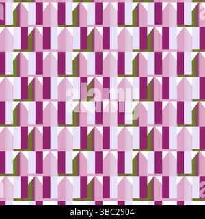 3d Abstract Seamless Geometric pattern Colorful box stripe wallpaper. rectangular tile pattern vector. Design for flooring, fashion, fabric, textiles. Stock Vector