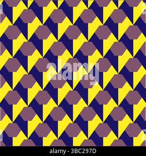 3d Abstract Seamless colorful hexagon pattern Vector. Geometric ethnic oriental hexagonal art pattern. Design for background, wallpaper, flooring. Stock Vector