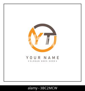 Initial YT Vector Logo - Elegant Monogram Template for letter Y and T for your Business Stock Vector
