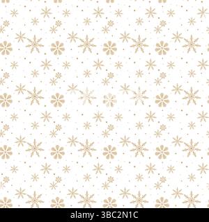 Red snowflake seamless pattern on transparent background eps10 Stock Vector