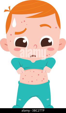 Vector illustration showing chickenpox symptoms, prevention methods ...