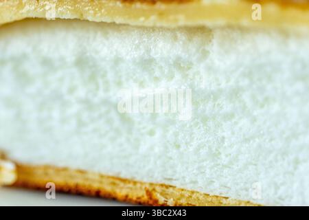 Slice of omelette poulard with pancakes on a light background. close-up. High quality photo Stock Photo