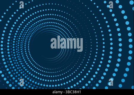 Abstract Blue Glowing Geometric Lines Dots Background. Modern Shiny Blue Dots Pattern. Digital Technology Futuristic Concept. Design for Cover Banner Stock Vector