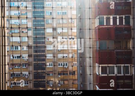 Protective barrier installed on the façade of the Wallonia-Brussels ...