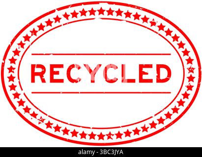 Grunge red reuse word oval rubber seal stamp on white background Stock ...
