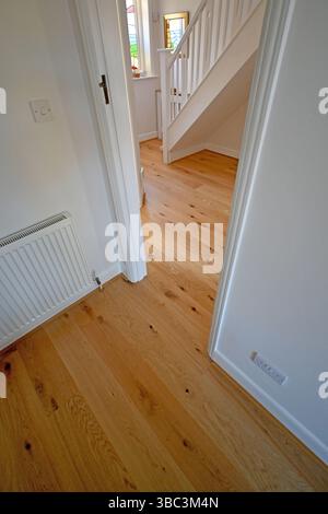 new oak floor 1930's house Stock Photo