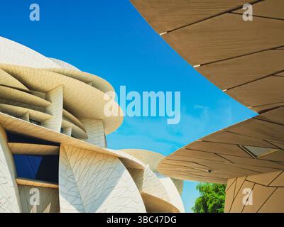 Qatari National Museum resembles desert rose. Stock Photo