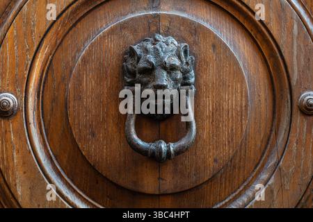 Close up of old door in Sicily, Italy. Stock Photo