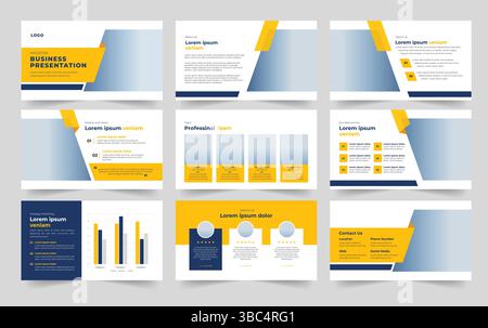 Business Presentation PowerPoint, Business agency Presentation PowerPoint, PowerPoint Template Design Stock Vector