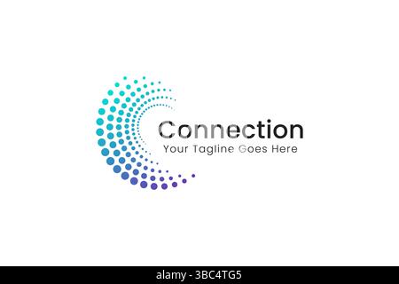 Connection Logo Business Global Technology and Network Stock Vector
