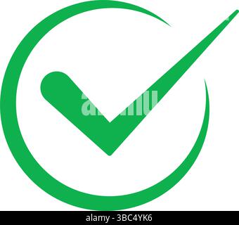 Minimalist green check mark icon Stock Vector