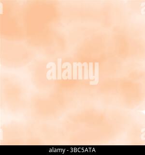 Soft Peach Colored Watercolor Vector Background With Gentle Gradient Texture.  Stock Vector