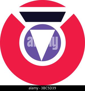 Vibrant, Geometric Emblem, Target Inspired Design Stock Vector
