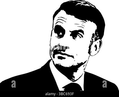 Emmanuel Macron design Stock Vector