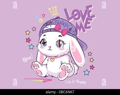 Bunny with urban style Stock Vector