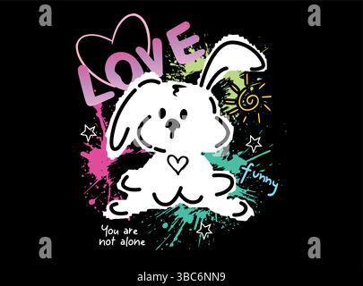 Bunny with urban style Stock Vector