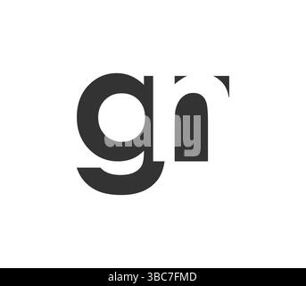 GN creative geometric initial based modern and minimal logo. Letter g n trendy fonts. Universal professional elegant techno vector design. Stock Vector