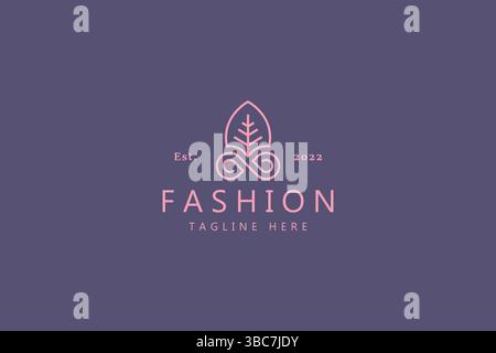 Organic Abstract Nature Leaf Symbol for Brand Fashion Logo. Stock Vector