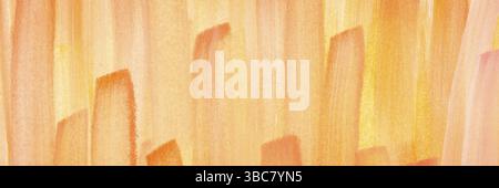 Red, orange, yellow, watercolor abstract background painted with wide vertical brush strokes (self made), panoramic banner Stock Photo