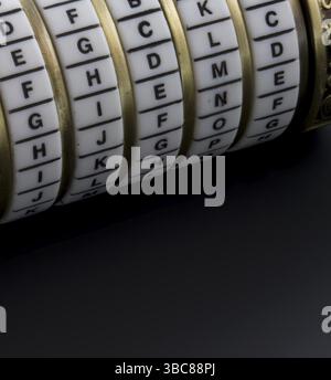 A combination puzzle box that uses letters as the secret password, also ...
