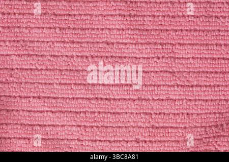 Texture of pink striped towelling Stock Photo