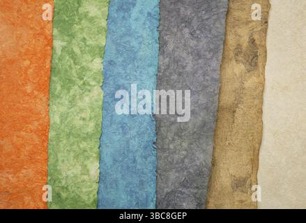 Collection of colorful amate bark paper handmade created in Mexico ...