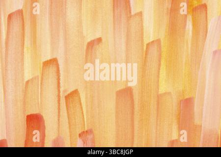 Red, orange, yellow, watercolor abstract background painted with wide vertical brush strokes (self made) Stock Photo