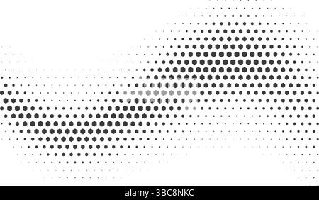 Pixelated wave line gradient texture. Black dithered gradation ...