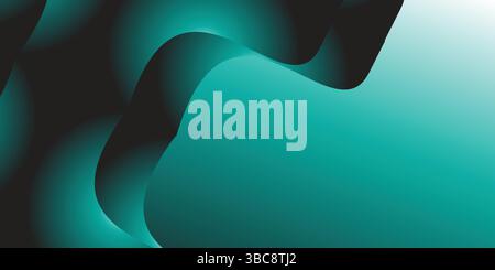 teal blue darker gradient geometric shape abstract background, copy space, for backdrop banner poster web header design, wallpaper Stock Vector
