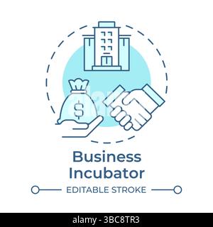 Business incubator soft blue concept icon Stock Vector