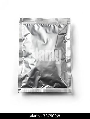 High-Quality 3D Rendering of Realistic Product Packaging Design Displayed on a Clean, Minimalist White Background for Professional Mockups and Present Stock Photo