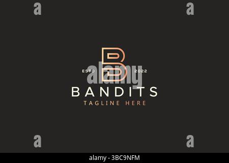 Premium Monogram Letter B Logo Stock Vector
