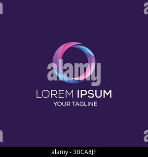 Circle Abstract Letter O Modern Logo Stock Vector