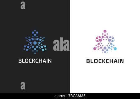 Abstract Digital Cryptocurrency Business Logo Stock Vector