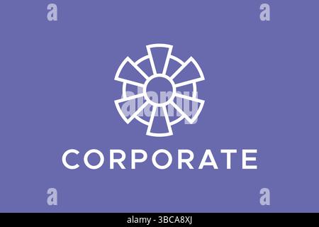 Simple and Minimalist Logo Abstract for Business Technology Stock Vector