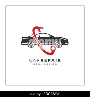 Car Repair Logo – Auto Service & Mechanic Garage Icon Stock Vector