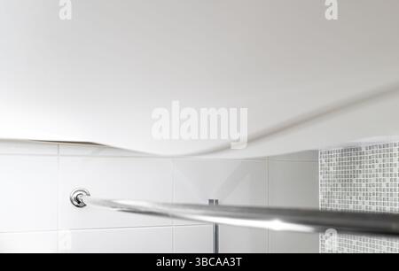 Stretch Ceiling Sagging from Water Leak in Bathroom Stock Photo - Alamy