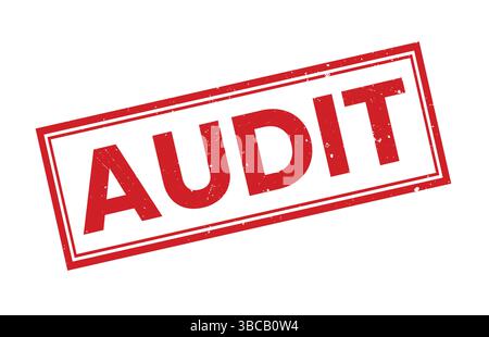 audit stamp, audit sign on red ink, audit vector, audit label, audit sticker on white background Stock Vector