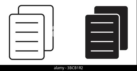 Copy Files Icon, copy paste text icon for websites, apps ,UI or UX. vector illustration eps file., Copy icon. duplicate icon. copy paste icon vector. Stock Vector