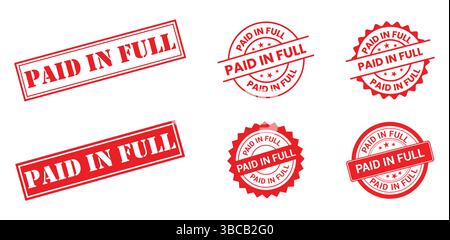 paid in full stamp. paid in full round sign. label on transparent ...