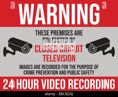 Security Camera or cctv sign, logo, badge, icon, sticker, label, emblem, stamp, symbol, black, line, flat vector, Security Camera Stock Vector