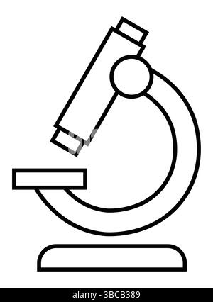 Microscope vector icon. Microscope icon, Microscope icon vector for web, microscopes icon on a white background, Line Microscopes icons, Stock Vector