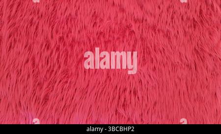 Close up view of vibrant pink faux fur, showcasing its plush texture and creating a soft background. Stock Photo